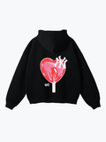 Boyfriender NY Lollipop oversized hoodie in Jet Black