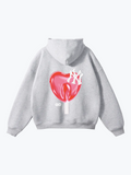 Boyfriender NY Lollipop oversized hoodie in Heather Grey