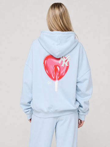 NY Lollipop Oversized Hoodie - Bluebell