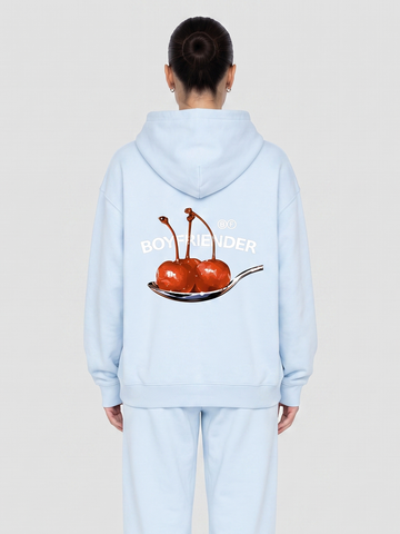 Cherry Spoon Oversized Hoodie - Bluebell