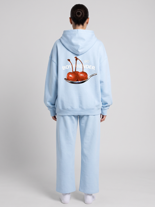 Cherry Spoon Oversized Hoodie - Bluebell