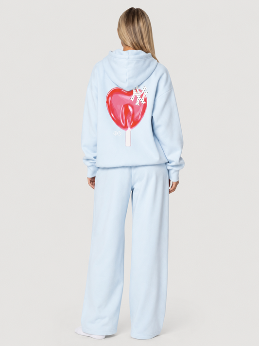 NY Lollipop Oversized Hoodie - Bluebell