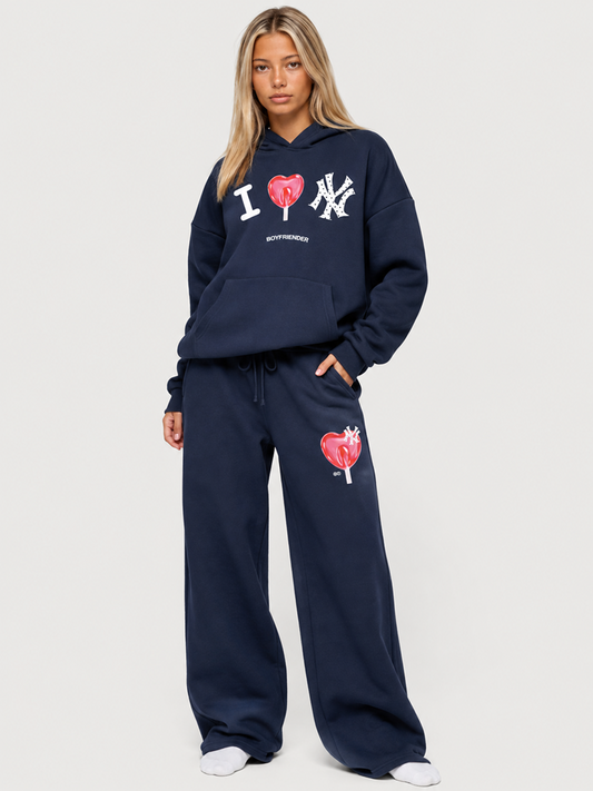 Big City Love Oversized Hoodie - Navy