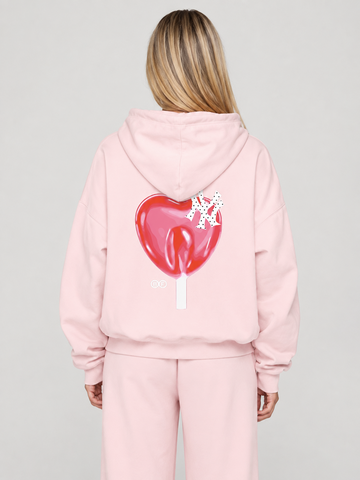 NY Lollipop Oversized Hoodie - Baby Pink