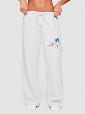 Bow Stack Heavyweight Sweatpants - Coconut