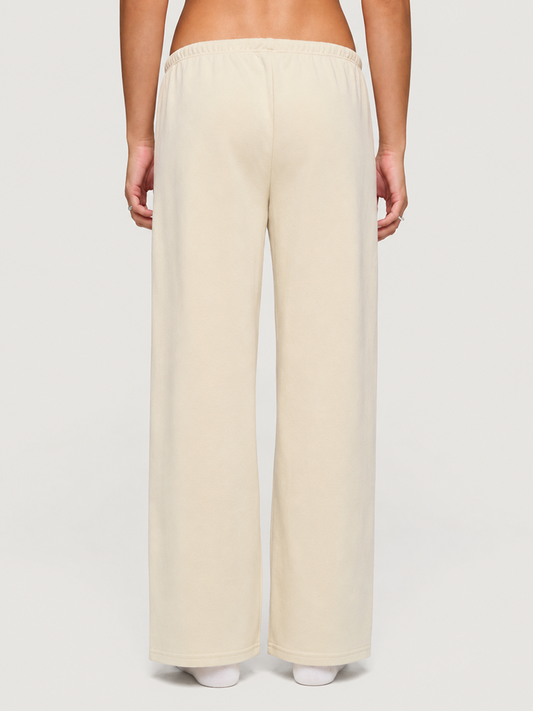 Bow Stack Heavyweight Sweatpants - Cream
