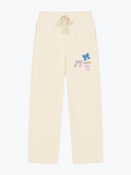 Boyfriender Bow Stack heavyweight sweatpants in Cream