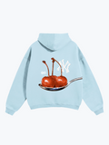 Boyfriender Cherry Spoon oversized hoodie in Bluebell