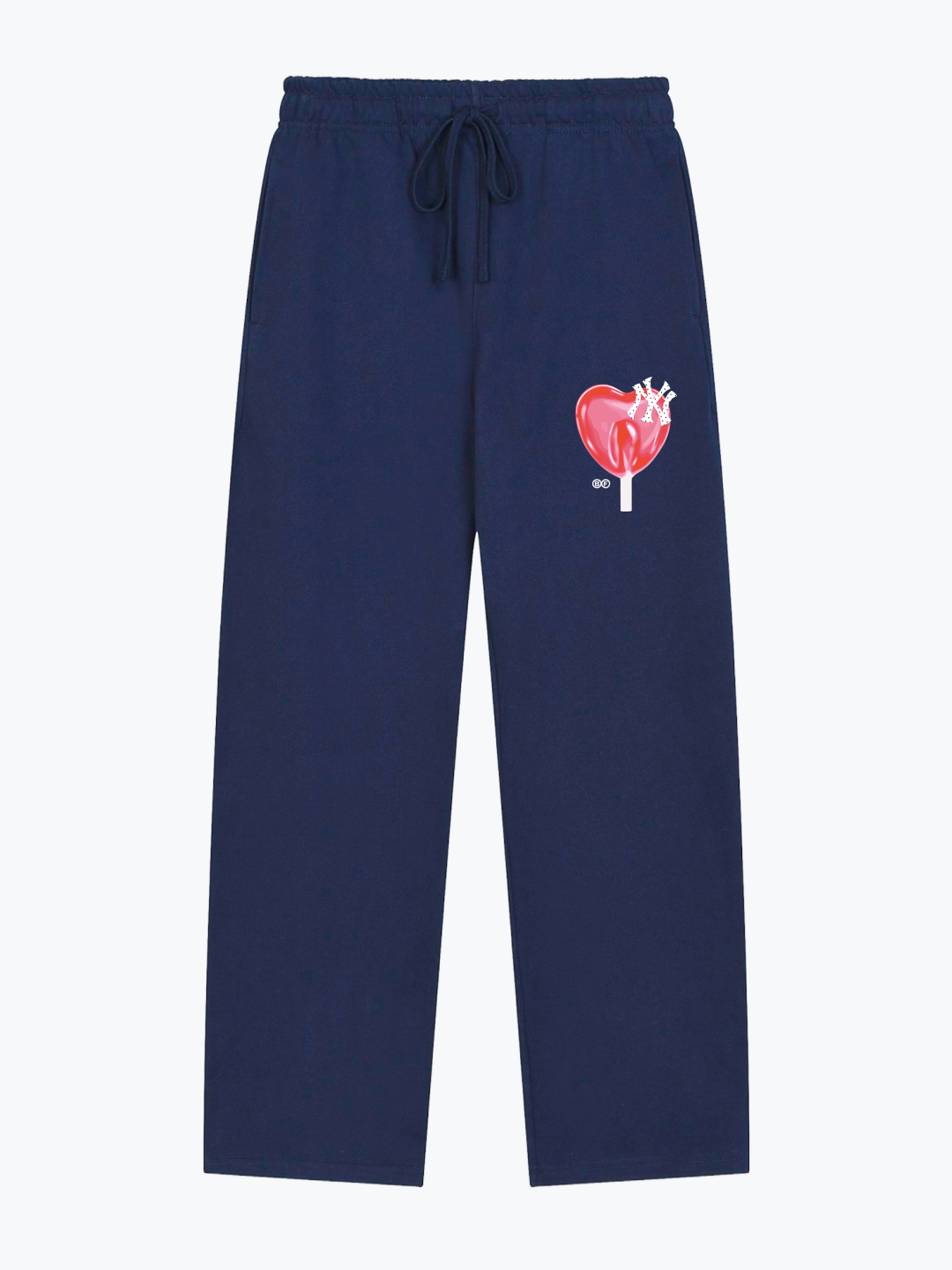 Boyfriender NY Lollipop heavyweight sweatpants in Navy