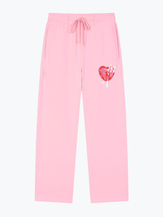 Boyfriender NY Lollipop heavyweight sweatpants in Baby Pink