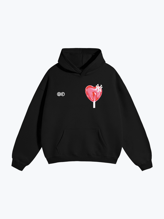 NY Lollipop Oversized Hoodie - Jet Black