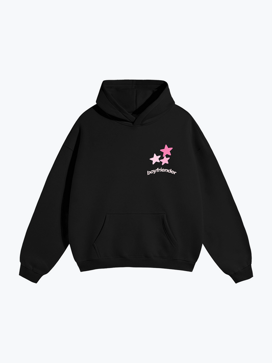 Stargaze Oversized Hoodie - Jet Black