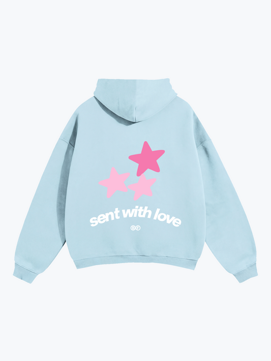 Boyfriender Stargaze oversized hoodie in Bluebell
