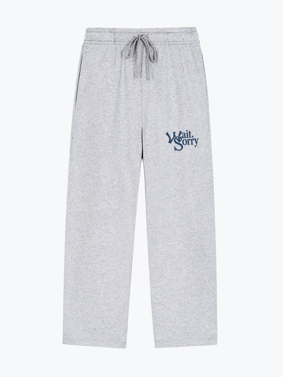 Boyfriender Wait Sorry heavyweight sweatpants in Heather Grey