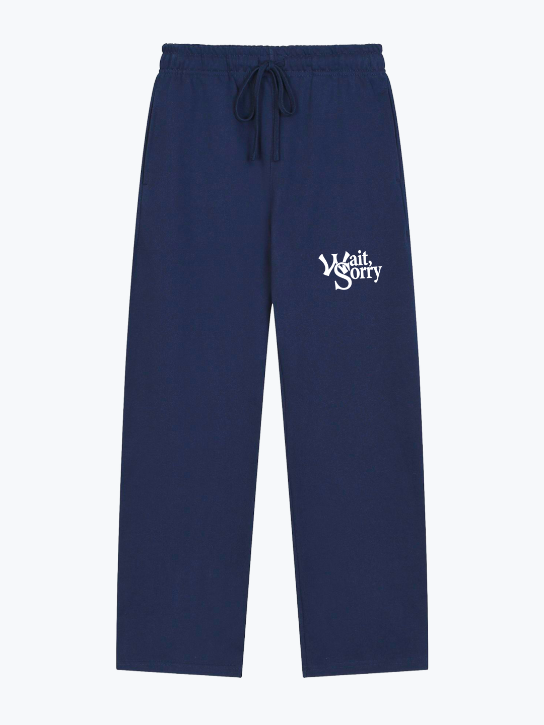 Boyfriender Wait Sorry heavyweight sweatpants in Navy